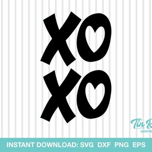 XOXO SVG, Hugs And Kisses, Cut File