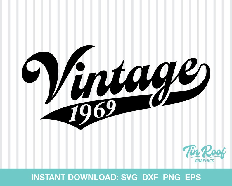 Download Vintage 1969 Vintage Birthday 1969 Birthday SVG Cut File ...