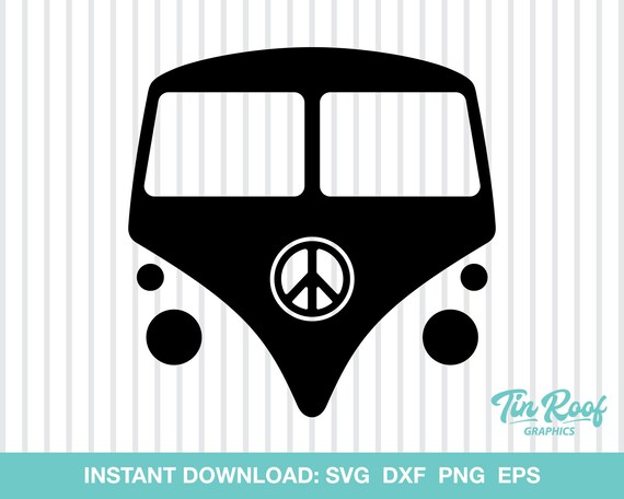 Magic Bus Svg Peace Sign Cut File Etsy