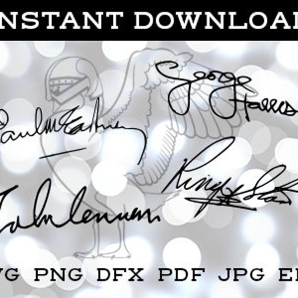 Beatles Autograph Signatures SVG