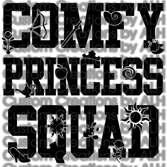 Download Comfy Princess Squad Disney Princess Svg Etsy