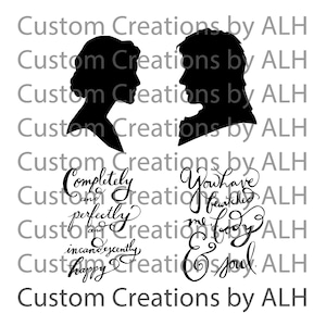 Orgueil et préjugés - Silhouette - Citations -SVG