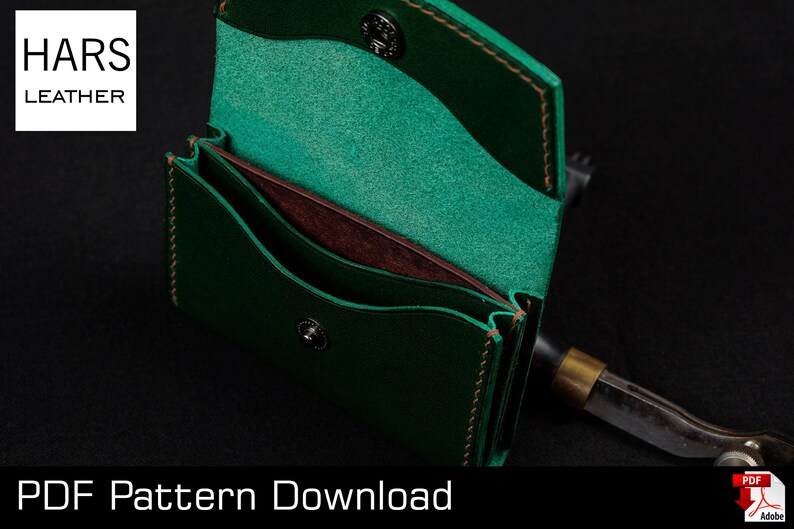 Leather DIY PDF Pattern CardHolder Leather Pattern