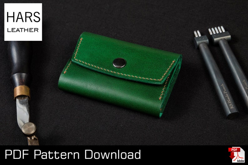 Leather DIY PDF Pattern CardHolder Leather Pattern