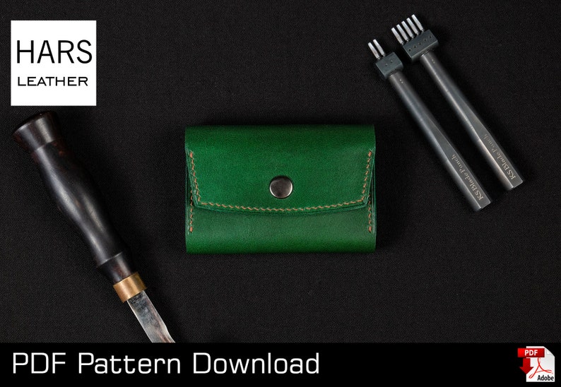 Leather DIY PDF Pattern CardHolder Leather Pattern