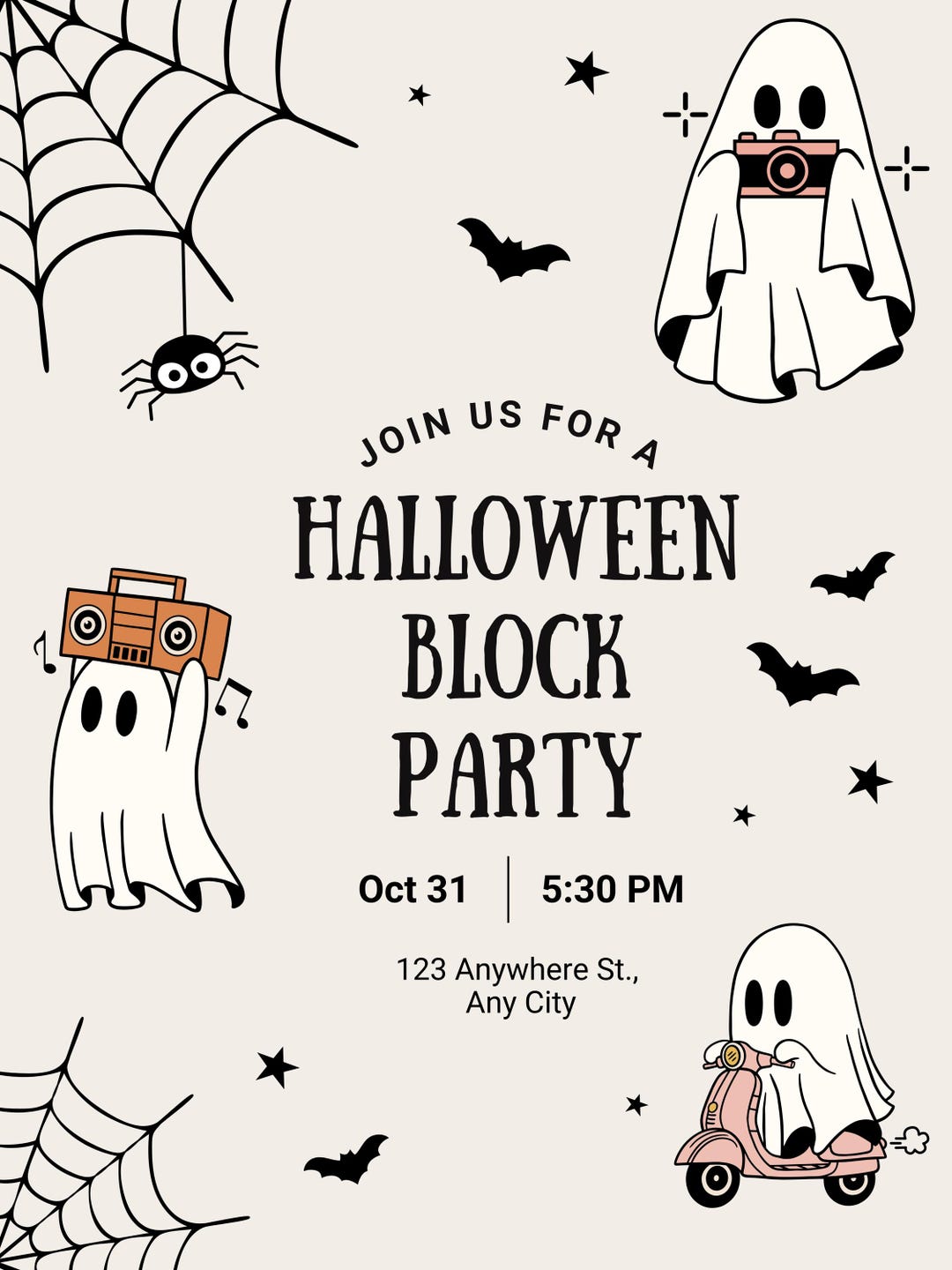 Halloween Block Party Invitation - Etsy