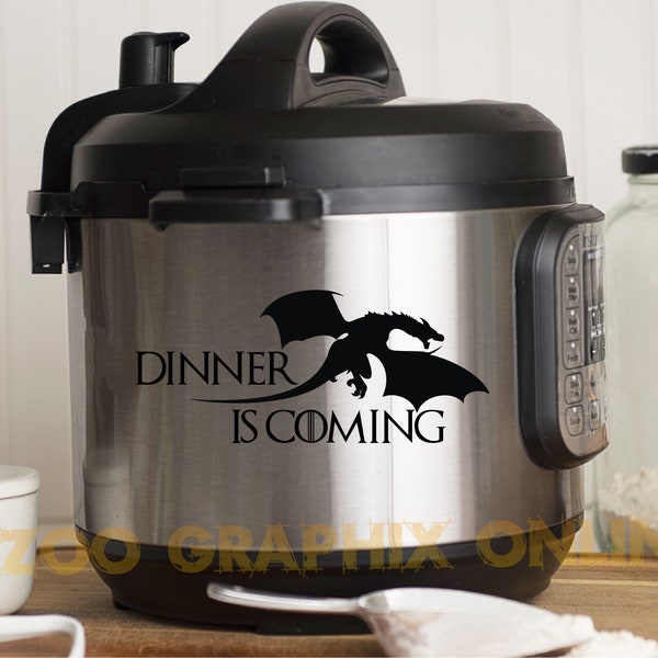 Game of Thrones, Drachen, Fernseher, TV Shows, Instant Pot Aufkleber, Instant Pot Tattoo, Lustig, Küchen Humor, Geschenk, Aufkleber