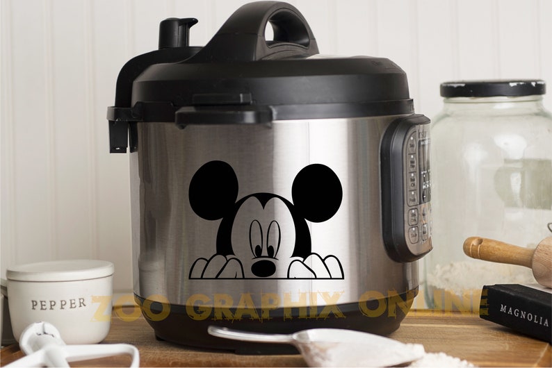 Peeking Mickey Instant Pot Decal image 1