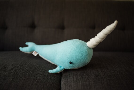 Custom Handmade Stuffed Narwhal | Etsy Narwhal pillow | Etsy