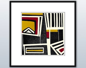 For self-printing digital download ~ "Charming Sequence - Composition VII" ~ Hi fidelity and scalable modern art print~Cards~fabric pattern