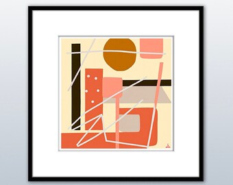 Self-printing download ~ "Poetry of Pain" ~ Hi fidelity and scalable modern art. Print and display custom size wall art card, fabric pattern