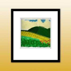 Poppies. Landscape, watercolour ready as an immediate download for you to print and display on your wall.
