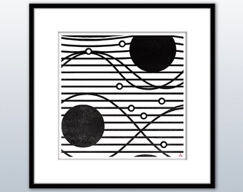 Download ~ "One Octave Higher" Hi fidelity Square Op-Art print  NEW! - Print and display any size wall art, greeting cards, etc.