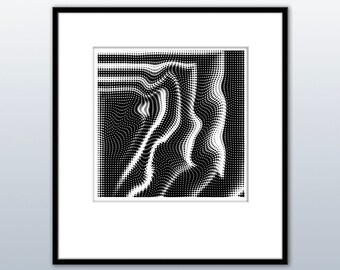 Hi fidelity Op-Art - Mid-century modern geometric art.  Print and display as scalable wall art, greeting cards, etc.
