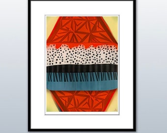 Printable colorful, abstract, free-form artwork available for immediate download.