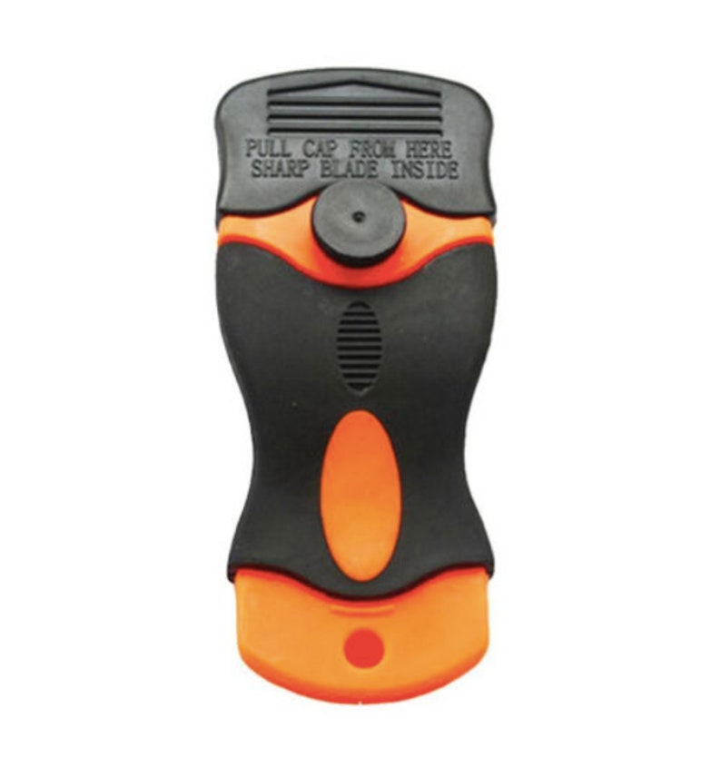 Use on Ceramic Sticker Remover Tool Mini Plastic Handle Razor Scraper Glass Window