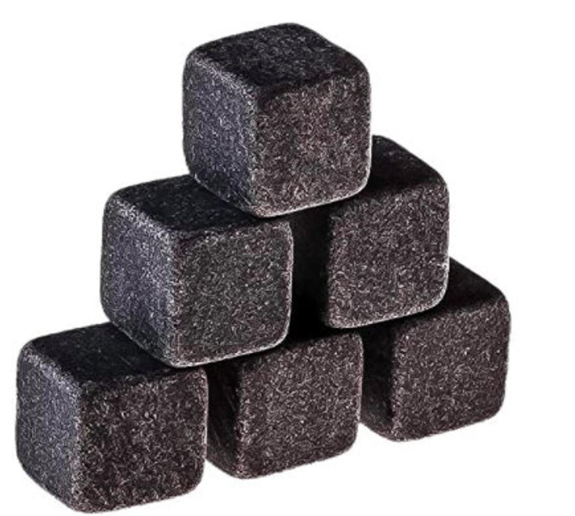 Black Reusable Whiskey stone,Chilling Stones Ice Cubes, Whiskey Stone…