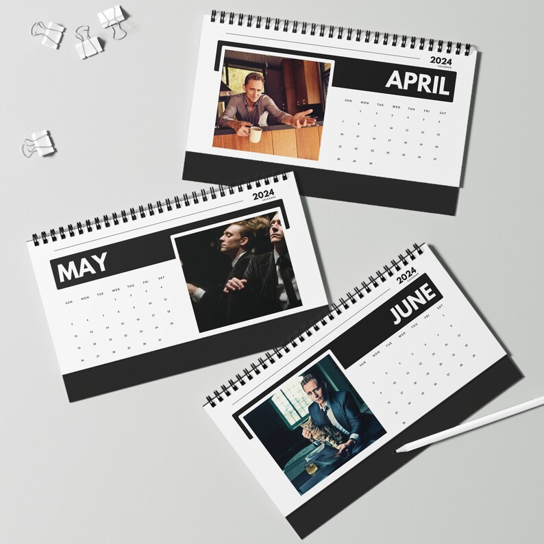 Tom Hiddleston Desk Calendar 2024, Loki Calendar, God of Stories, Loki