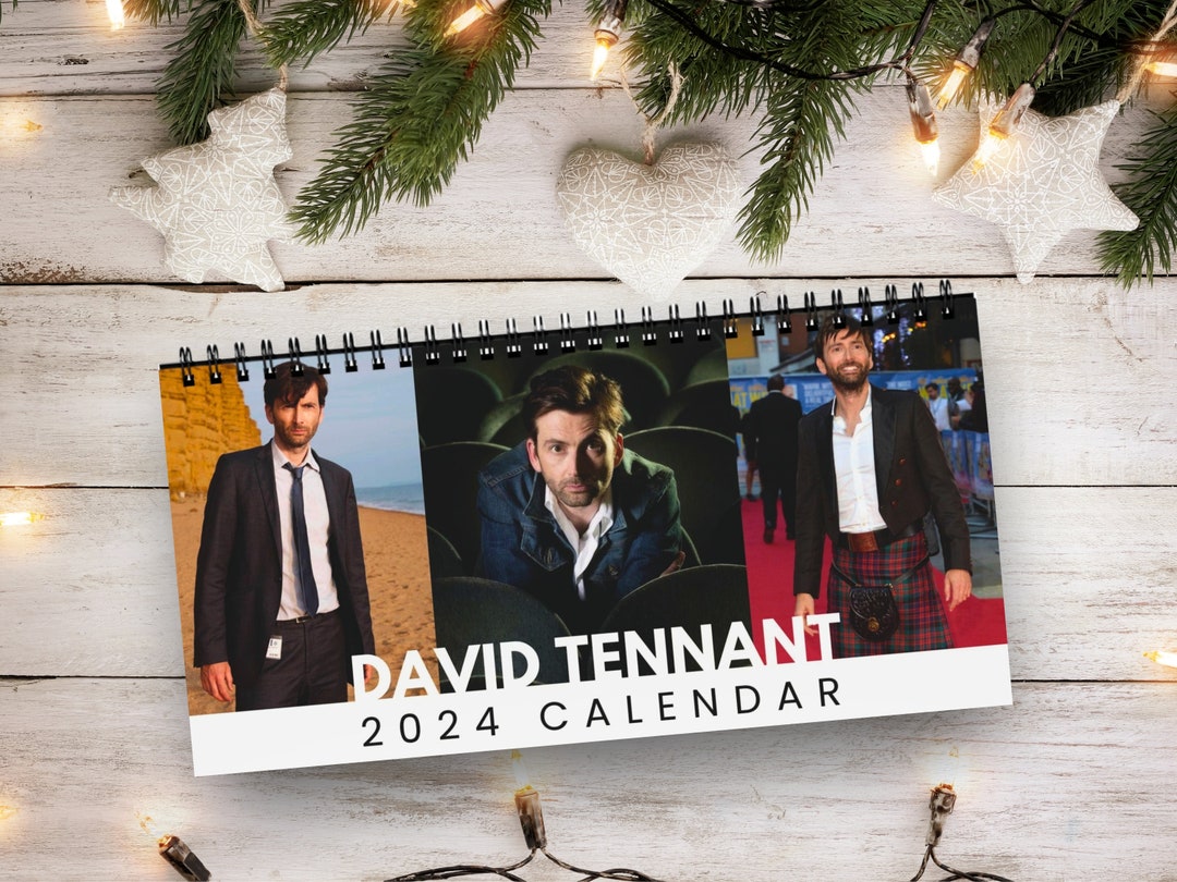 David Tennant Desk Calendar 2024, Doctor Who, Crowley, Good Omens