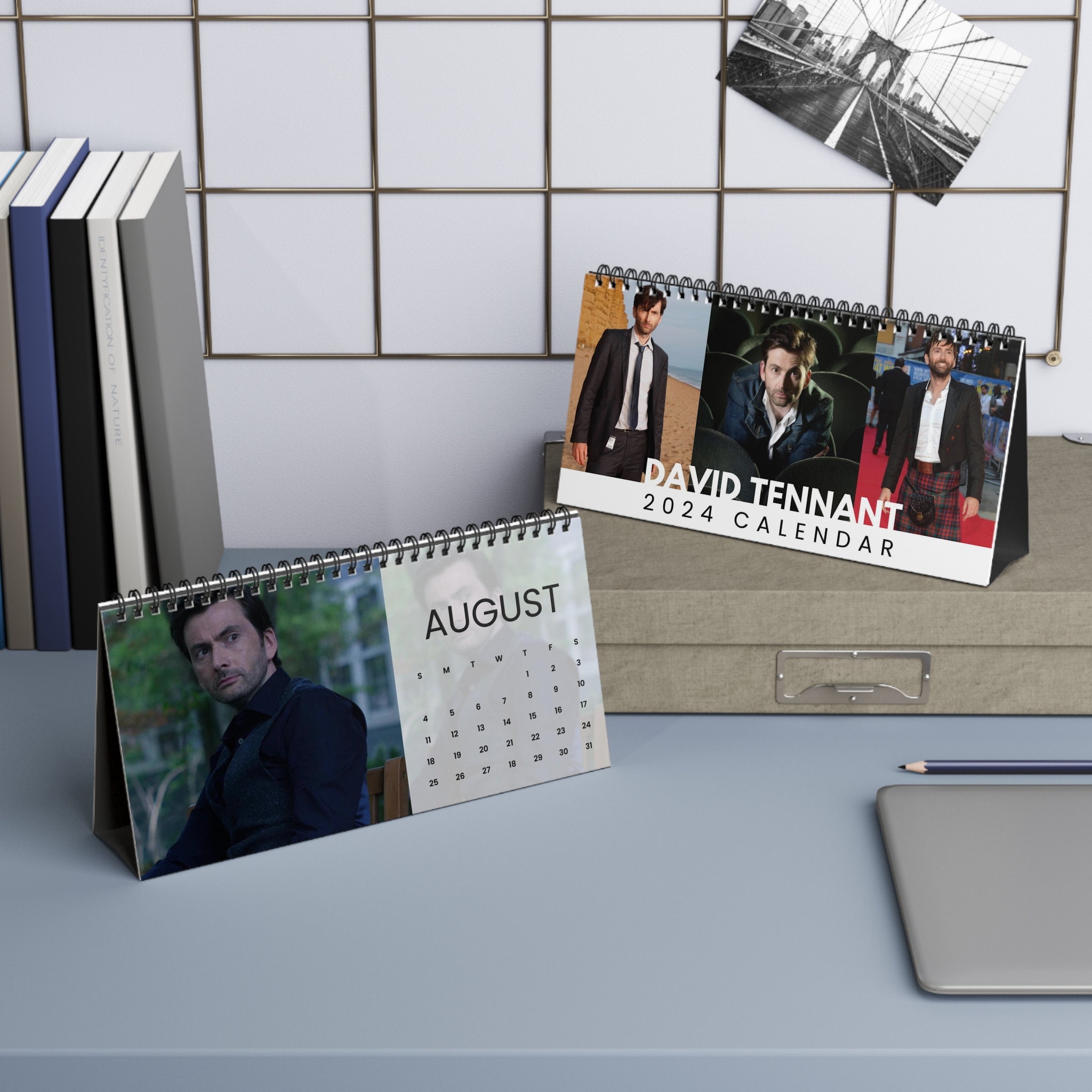 david-tennant-desk-calendar-2024-doctor-who-crowley-good-omens