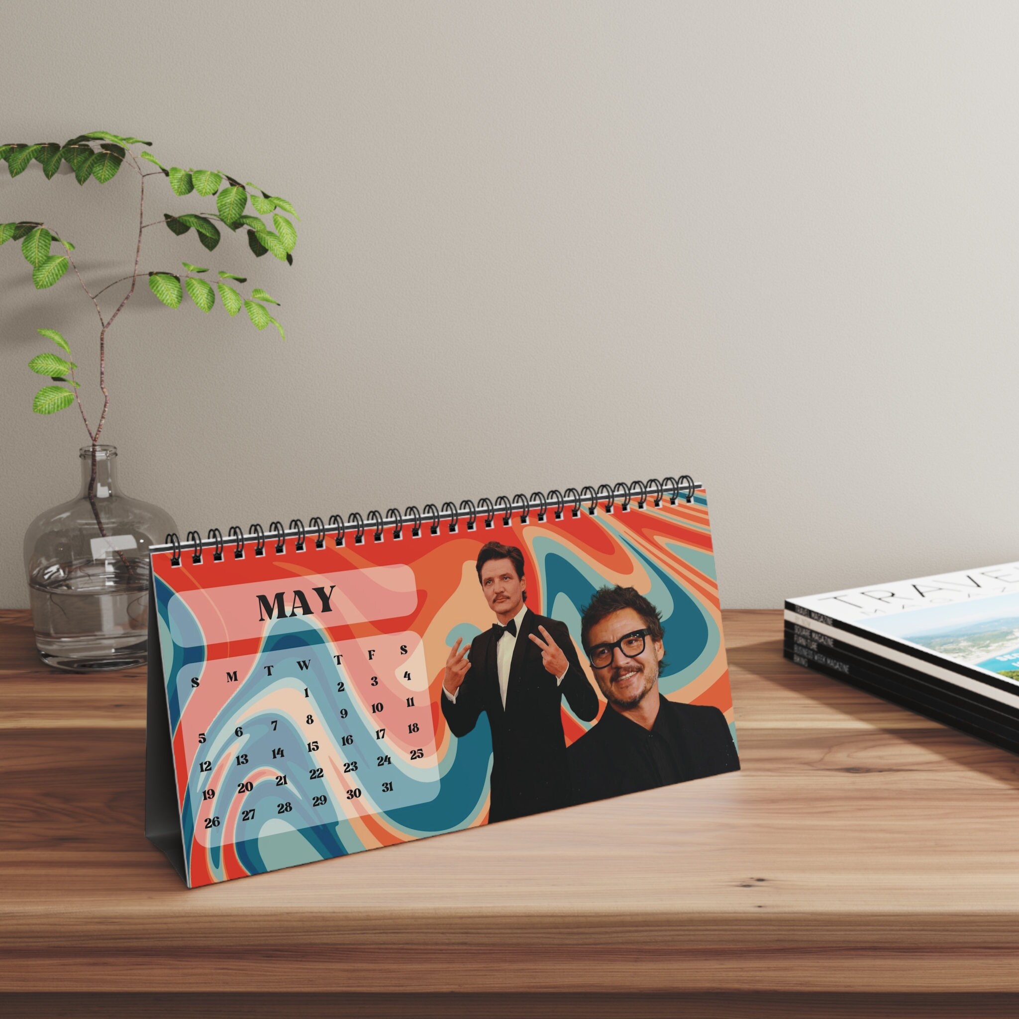 retro-pedro-pascal-desk-calendar-2024-cute-desk-decor-dorm-or-office