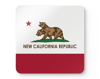 NCR New California Republic Corkwood Coaster Set, Fallout Gift Set