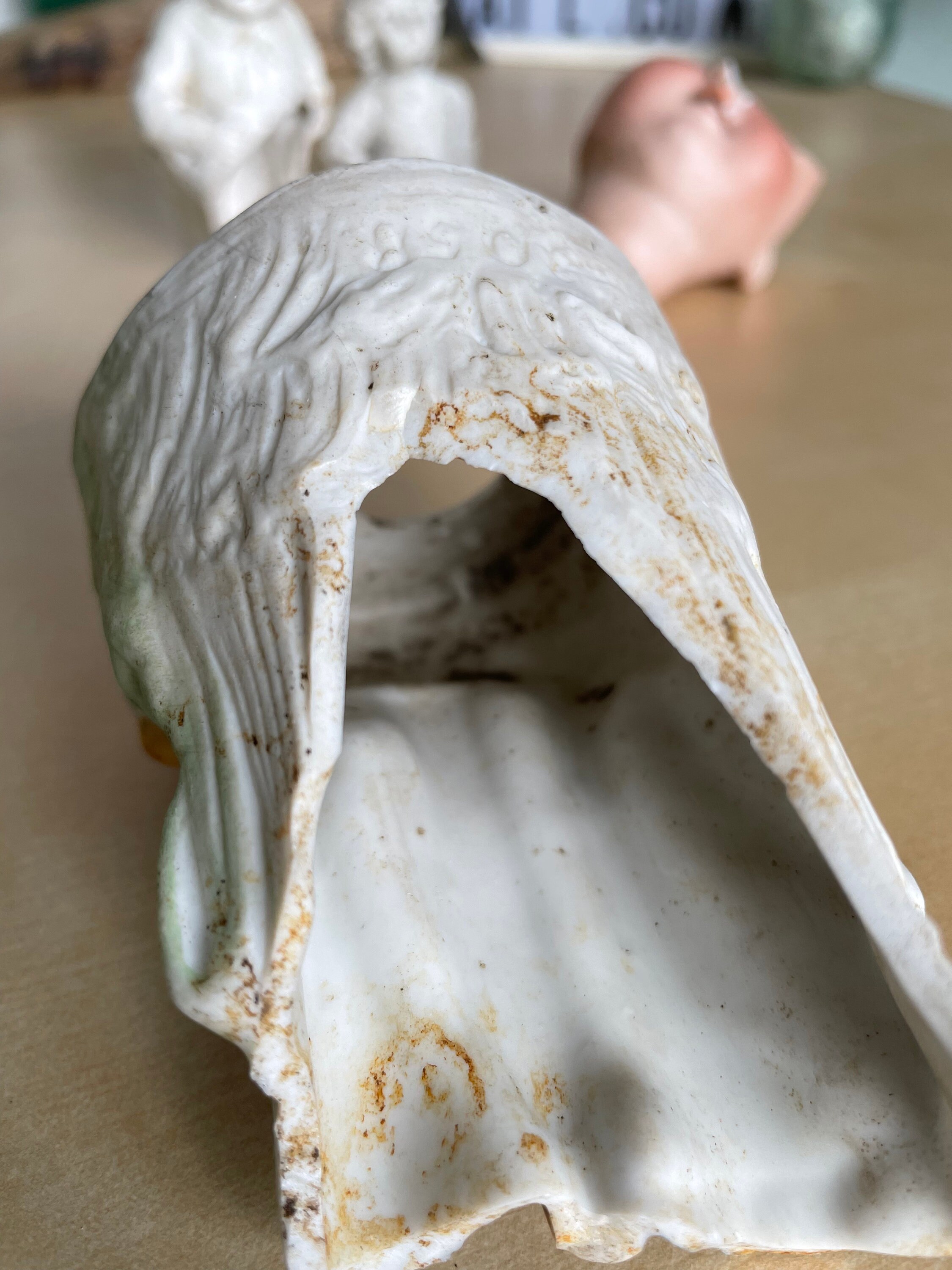 Four large broken antique dolls and figurines Etsy