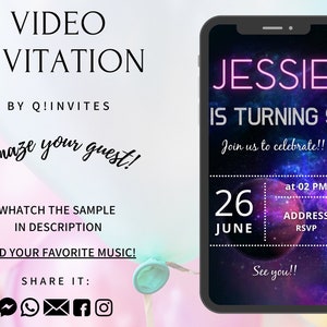 Space Birthday Video Invitation: Animated Galaxy Party