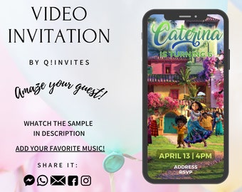 Encanto Animated Video Invitation, Encanto Party Decoration