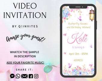 Butterfly Video Invitation ,Butterfly ,Butterfly Animated Invitation ,Butterfly Invitation, Butterfly Birthday Invitaion, Butterfly Party