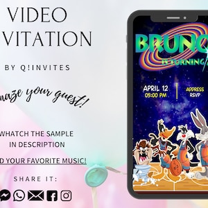 Space Jam Video Invitation,Space Jam, Space Jam Animated Invitation, Space Jam Birthday Invitaion, Space Jam Party,Space Jam Decoration