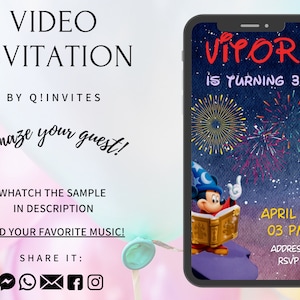 Mickey Fantasy Video Invitation