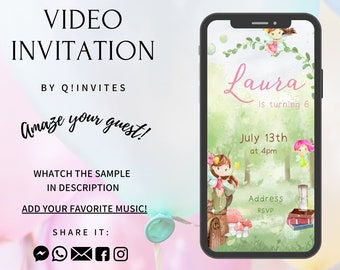 Fairy Birthday Video Invitation: Magical Garden Party