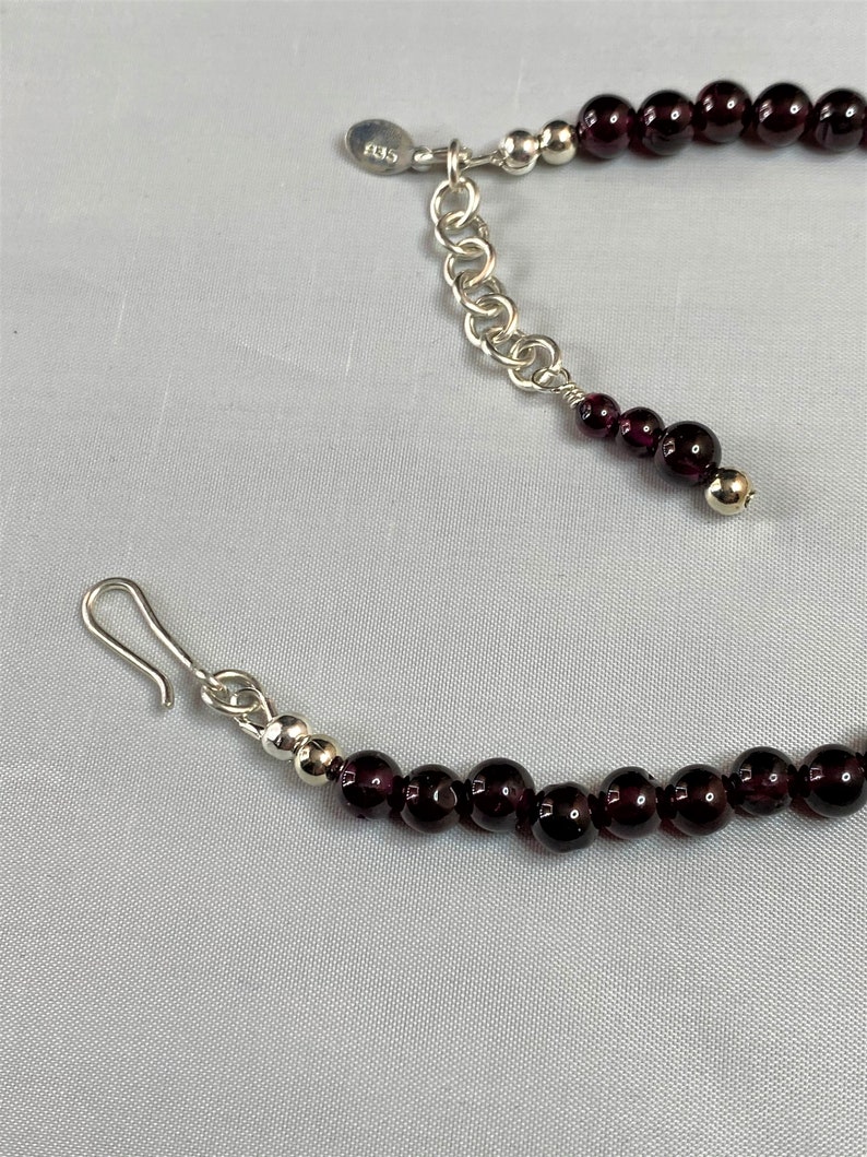 Citrine and Garnet Bracelet Citrine Nuggets and 6mm Garnet Gemstones with a 18 Gauge Hand Forged Argentium 935 Silver Chain and Clasp