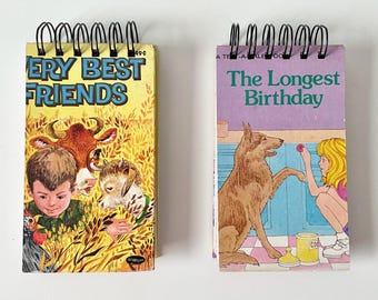 Upcycled Storybook Mini Notebook, Repurposed Small Pocket Mini Notepad, Upcycled Small Journal, Handmade Vintage Children's Book Journal