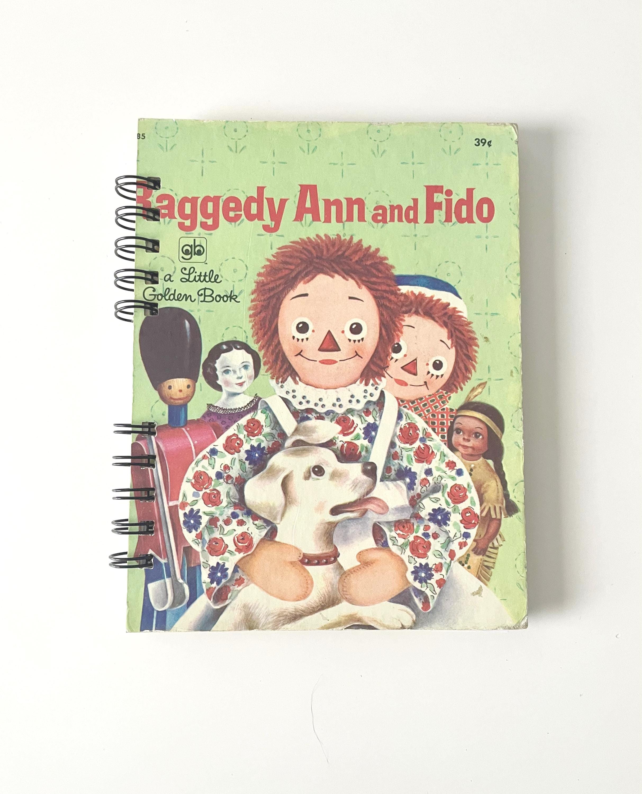 Little Golden Vintage Storybook Journal Raggedy Ann, Upcycled Junk ...