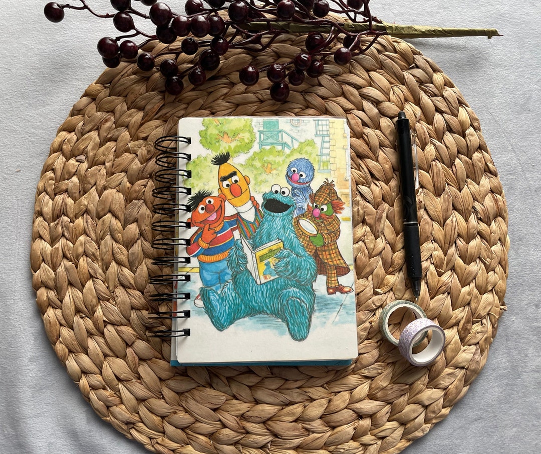 Sesame Street Vintage Repurpose Notebook Pages/ Recycled - Etsy