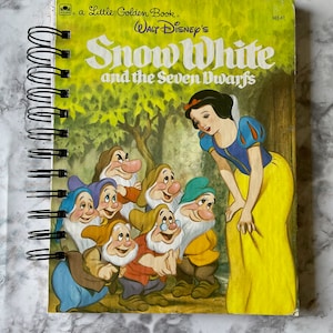 Snow Princess Children’s Repurposed Literature, Up-cycled Junk Journal, Gift for Writers,Handmade Recycled book , Vintage Storybook Notebook