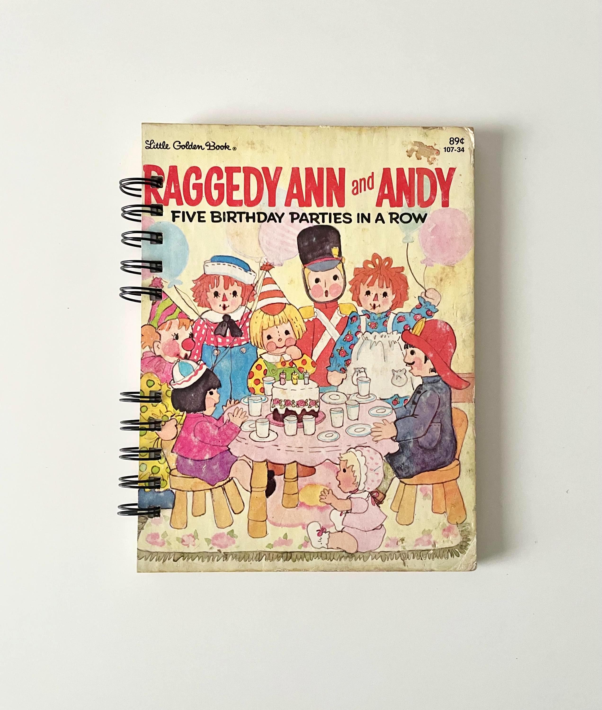 Little Golden Vintage Storybook Journal Raggedy Ann, Upcycled Junk ...