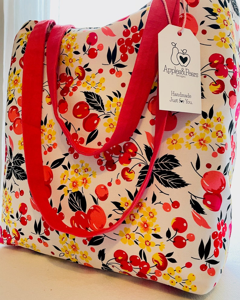 Canvas Shoulder Tote Bag, Women's Work Tote, Teacher Tote, Large Canvas