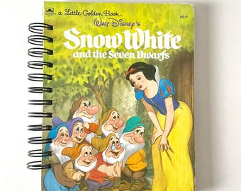 Snow White Little Golden Book Journal, Repurposed Storybook Notebook, Upcycled Junk Journal