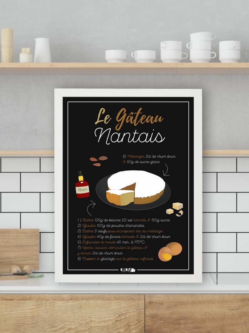 Affiche Recette Le Gâteau Nantais image 1