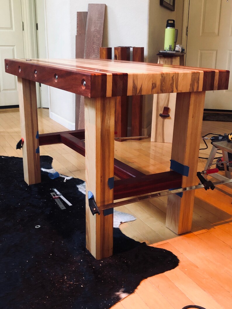 Hardwood Butcher Block Style Kitchen Island / Work Station / Etsy