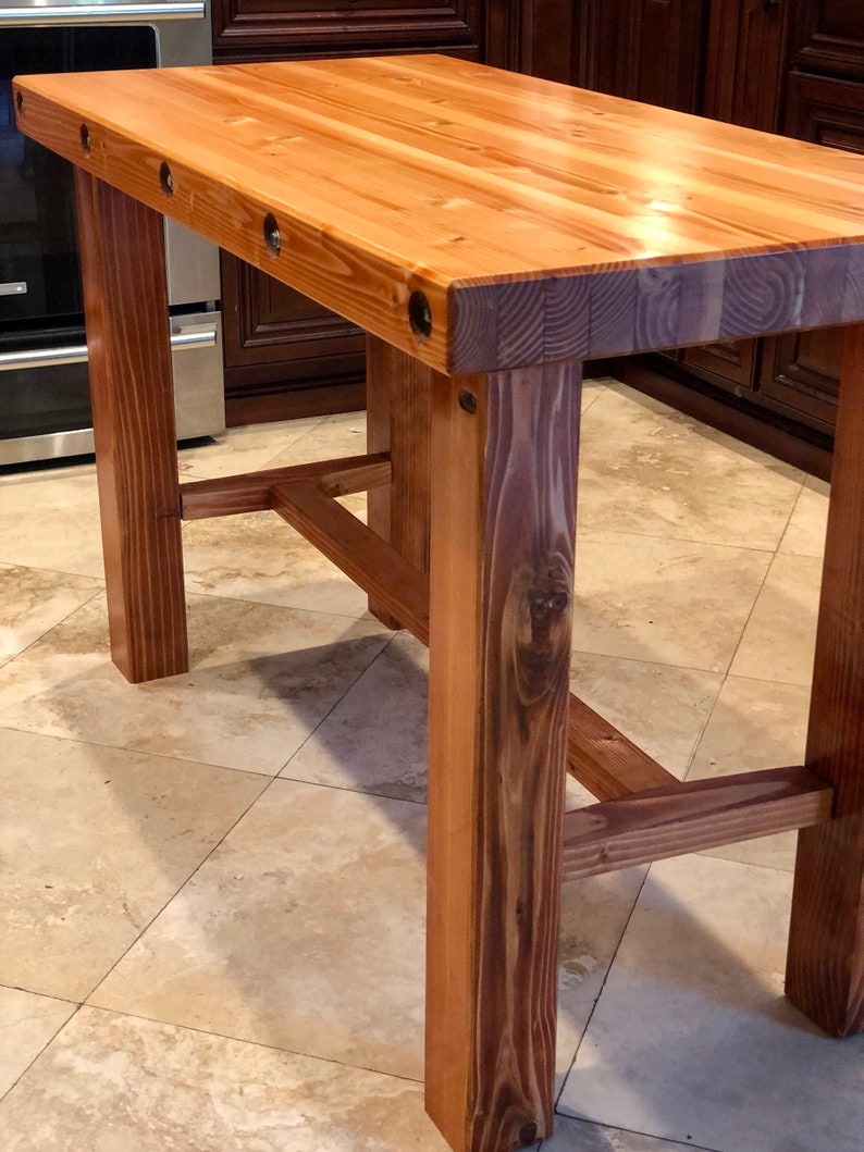 Butcher Block Desk /small Kitchen Table / Workstation / Side Table - Etsy