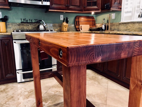 Installing Butcher Block on a Kitchen Island - Sew Woodsy