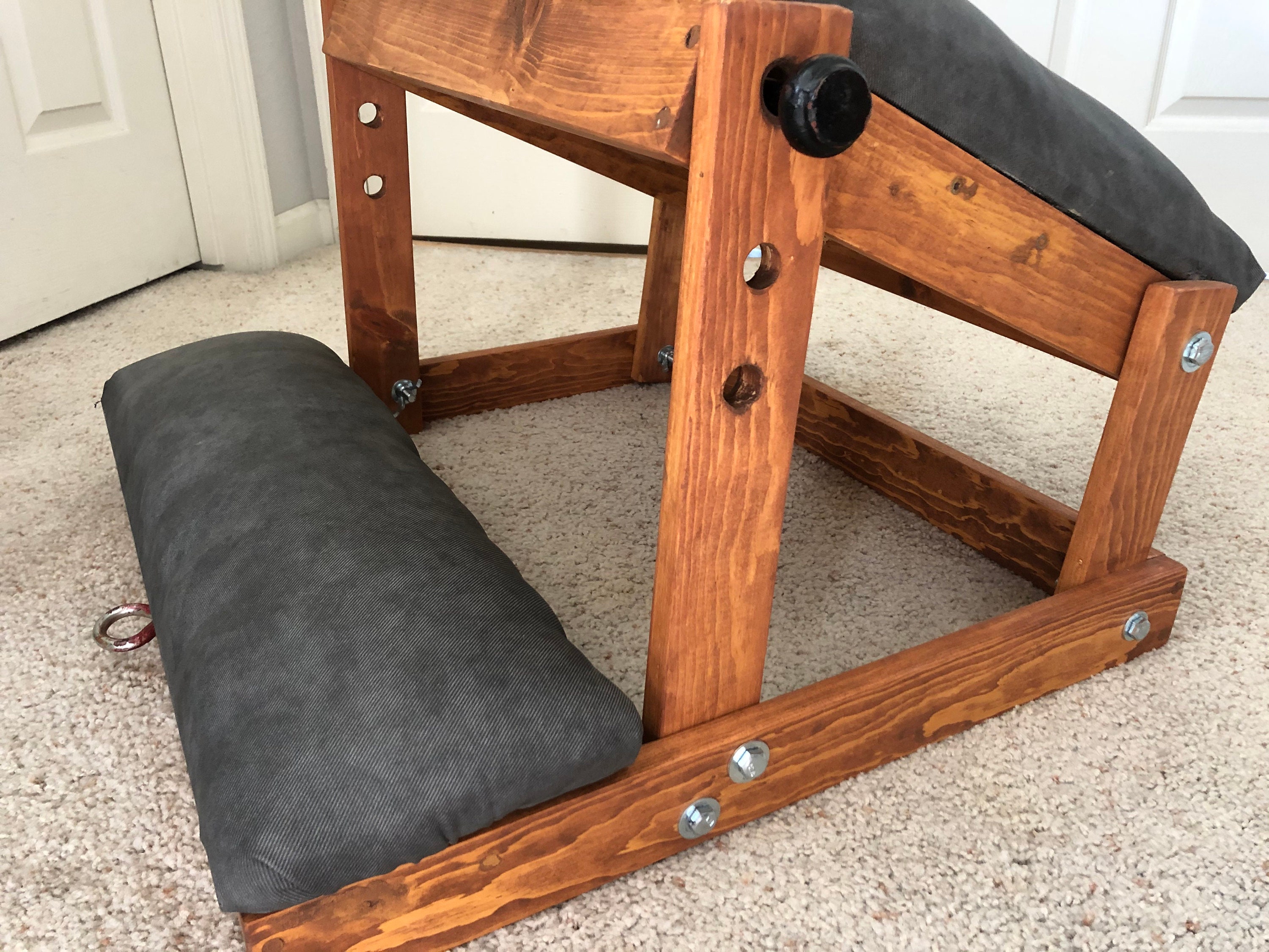 Femdom Kneeler and BDSM Spanking Bench With Tie Downs