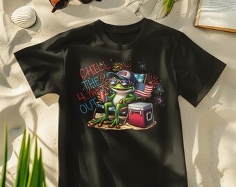Chill The Fourth Out Frog PNG、Fourth Of July PNG、Patriotic PNG