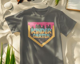 Kindergarten Back To School Drip PNG,Back To School Shirt PNG, Ice Cream Drip PNG
