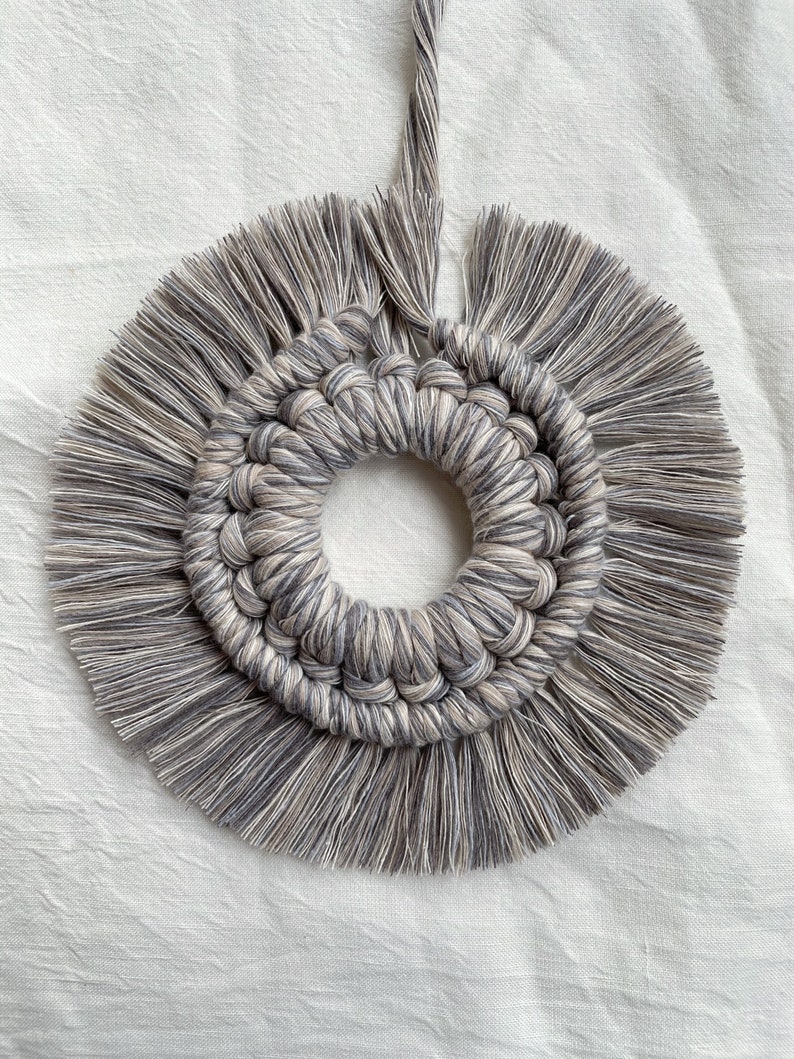 Sunrise mini round macrame wall decor macrame wall hanging