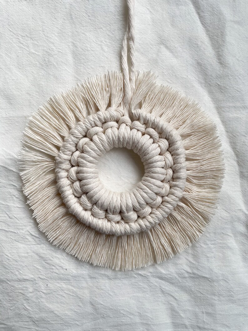 Sunrise mini round macrame wall decor macrame wall hanging